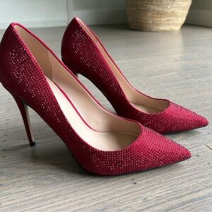 ALDO Stessy Pumps Red Gem Sparkle - Size 10